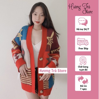 Áo Khoác Cardigan Dài Tay, Áo Len Họa Tiết Đa Dạng, Đẹp, Trẻ Trung, Phong Cách Học Sinh Hàn Quốc Unisex Mới Nhất 2021