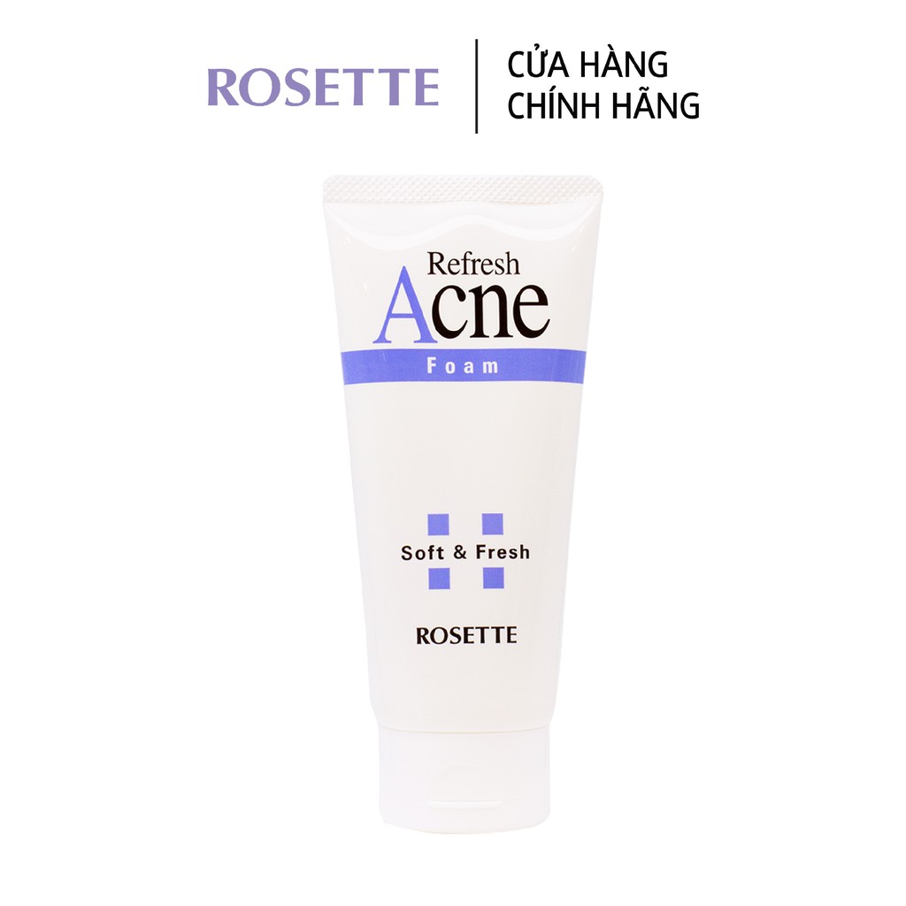 Sữa Rửa Mặt Tạo Bọt Ngăn Ngừa Và Giảm Mụn Trứng Cá Và Mụn Mủ Rosette Acne Refresh Foam 120G