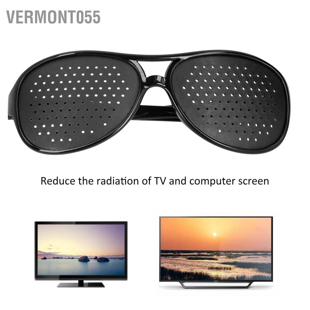 Vermont055 Unisex Vision Care Pinhole Glasses PC Anti Myopia Spectacles Improver