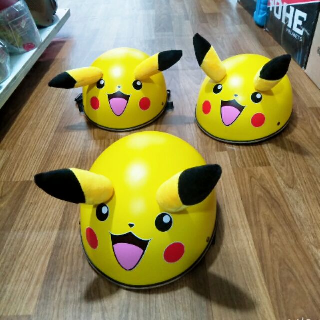 [Freeship 90k] Nón bảo hiểm 1/2 pikachu doremon + tai