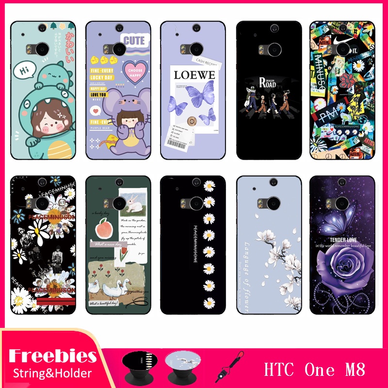 Ốp Điện Thoại Silicone Mềm Thiết Kế Túi Khí + Giá Đỡ + Dây Đeo Cho HTC One M8 G-DRAGON