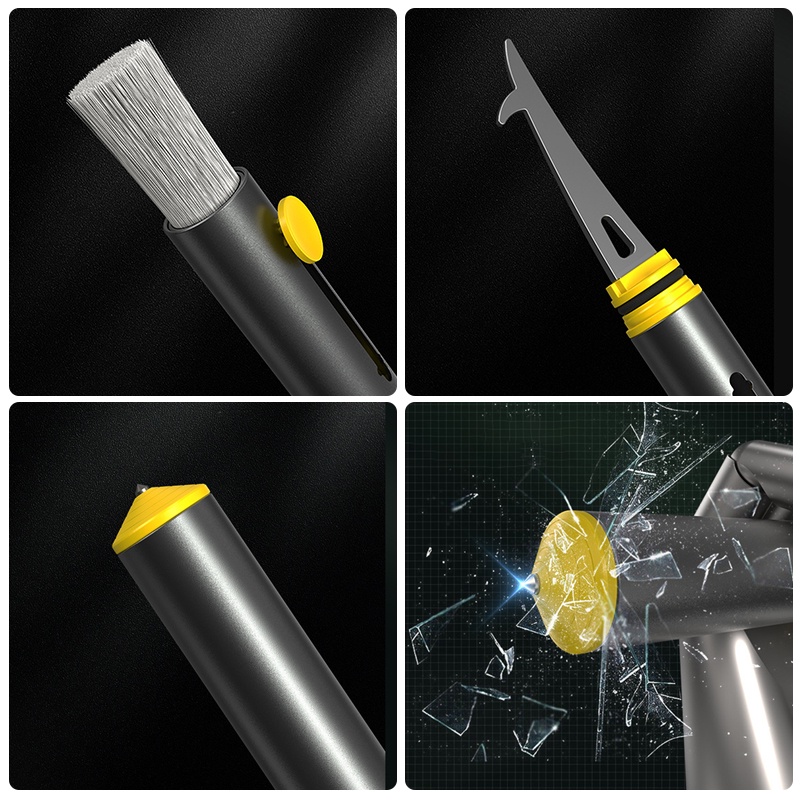 Bàn Chải Vệ Sinh Đa Năng Bằng Kim Loại Cho Xe Ô Tô