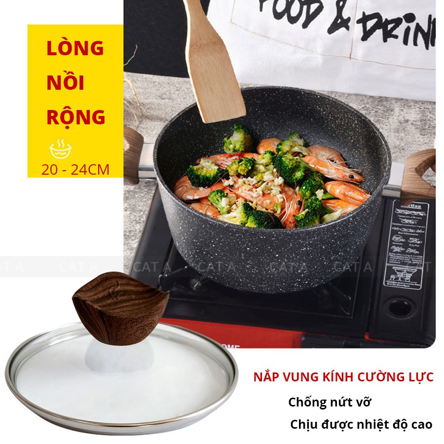 Nồi đáy từ chống dính vân đá sang trọng, cao cấp TFFP-533/544 - Tiện lợi, đa chức năng, phù hợp với mọi gia đình