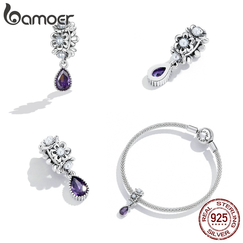 Hạt xỏ lỗ BAMOER SCC21803 925 dùng cho tự làm vòng tay