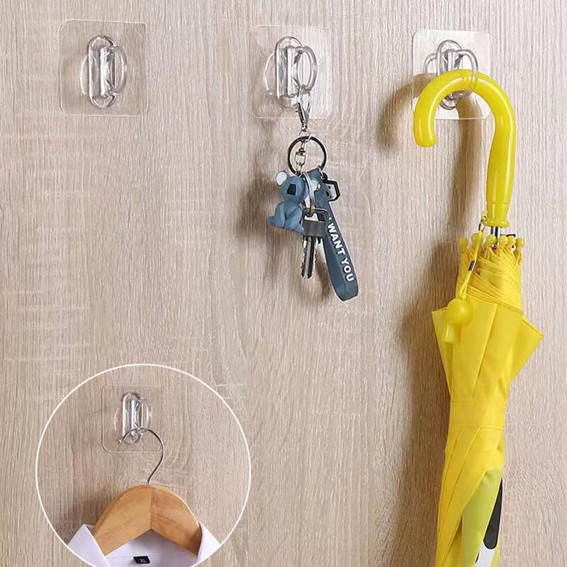 Móc Tròn Gắn Tường Không Cần Đục Lỗ Treo Đồ Đa Ứng Dụng Cho Nhà Bếp Nhà Tắm