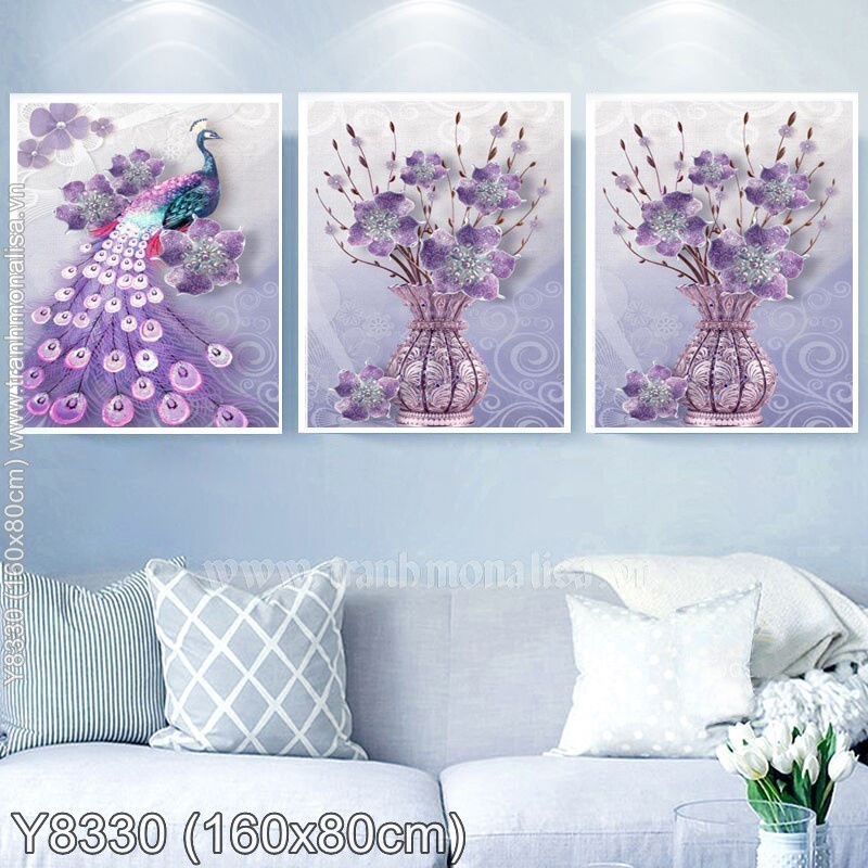 Tranh Đính Đá CÔNG GIA HÒA VẠN SỰ HƯNG (ĐÁ ABC CAO CẤP). Kích Thước: 1m60 x 80cm