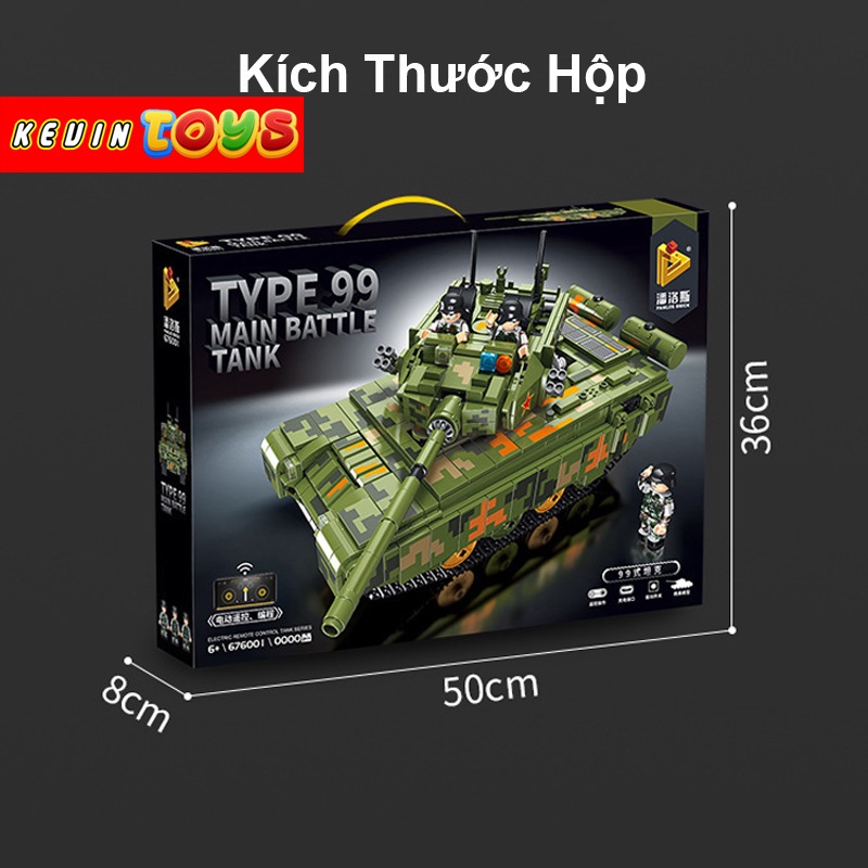Đồ Chơi Lắp Ráp Kiểu LEGO Army Xe Tăng Tank Type 99,Leopard,T90 Tiger Điều Khiển RC No.676001 Với 1100+ PCS