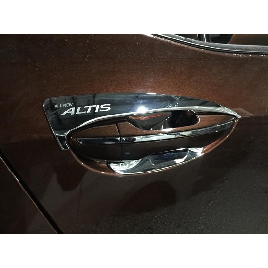 Ốp tay hõm cửa xe Altis 2014 đến 2023 mạ crom cao cấp chống xước tay cửa làm đẹp cho xe