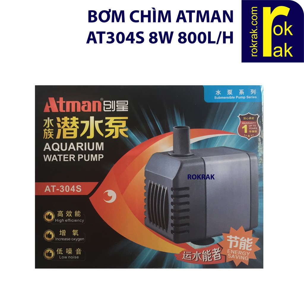 GIÁ SỈ-Máy bơm hồ cá thủy sinh Atman AT304s at-304 tiết kiệm điện