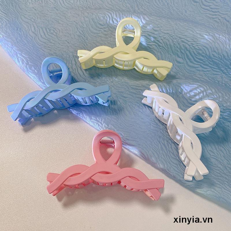 Kẹp tóc kiểu xoắn phong cách vintage hàn quốc nhiều màu