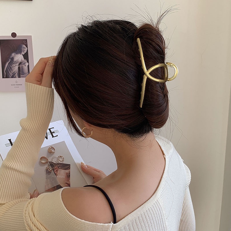 Kẹp tóc DODDER bằng kim loại hình hoa hồng thanh lịch cho nữ