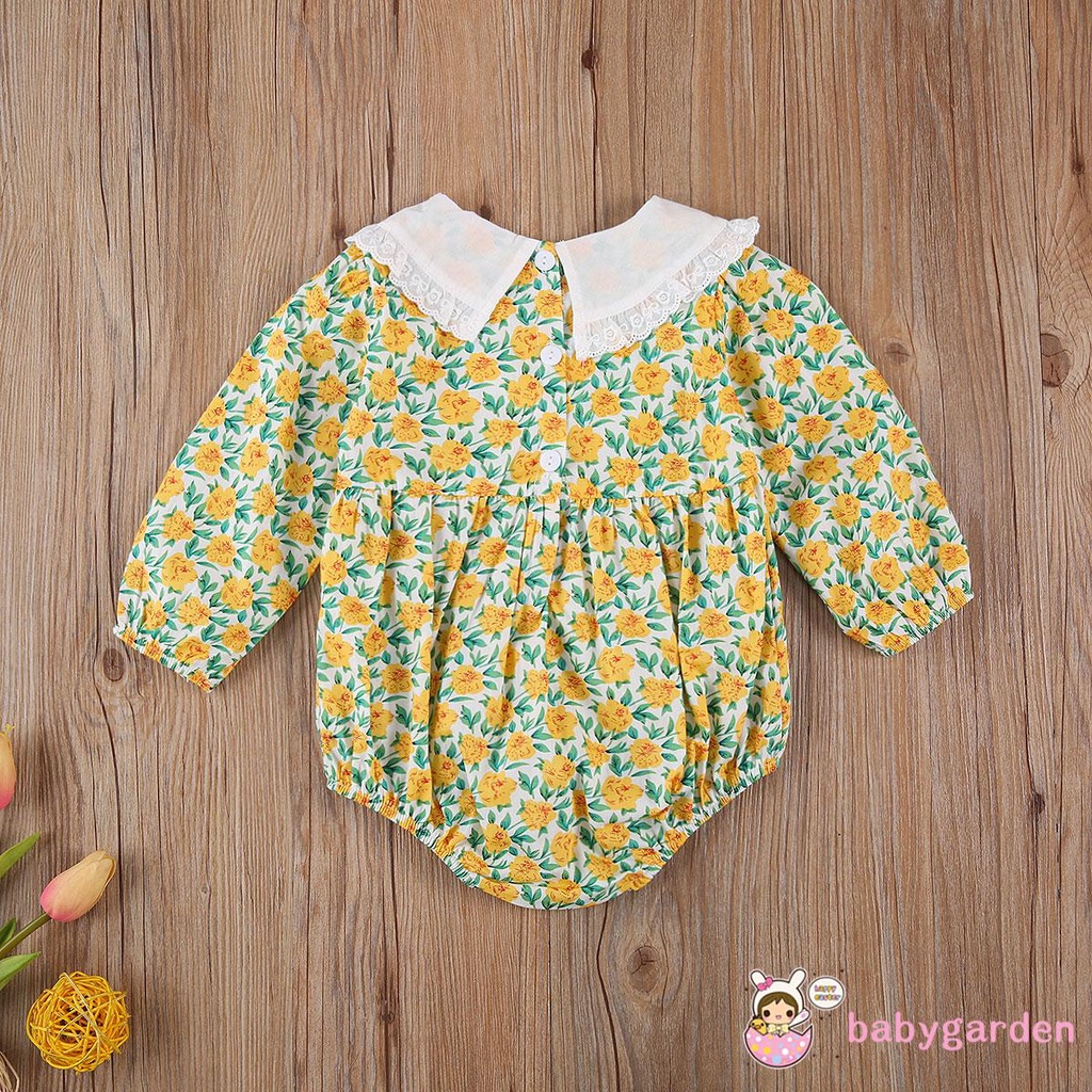 Bộ áo liền quần + mũ trùm đầu in hoa xinh xắn cho bé gái