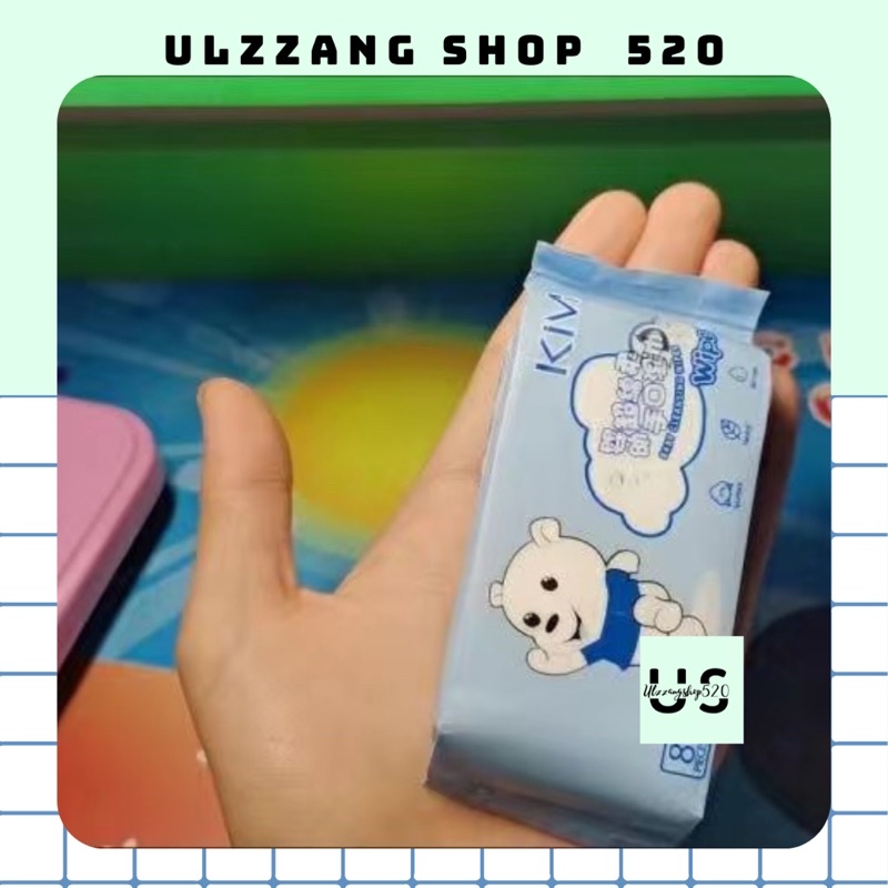 Khăn ướt mini gói nhỏ, giấy ướt cao cấp bỏ túi, tiện lợi, dễ dàng sử dụng Ulzzangshop520