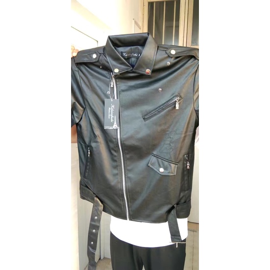 Áo khoác da nam biker jacket thời trang quảng châu cao cấp