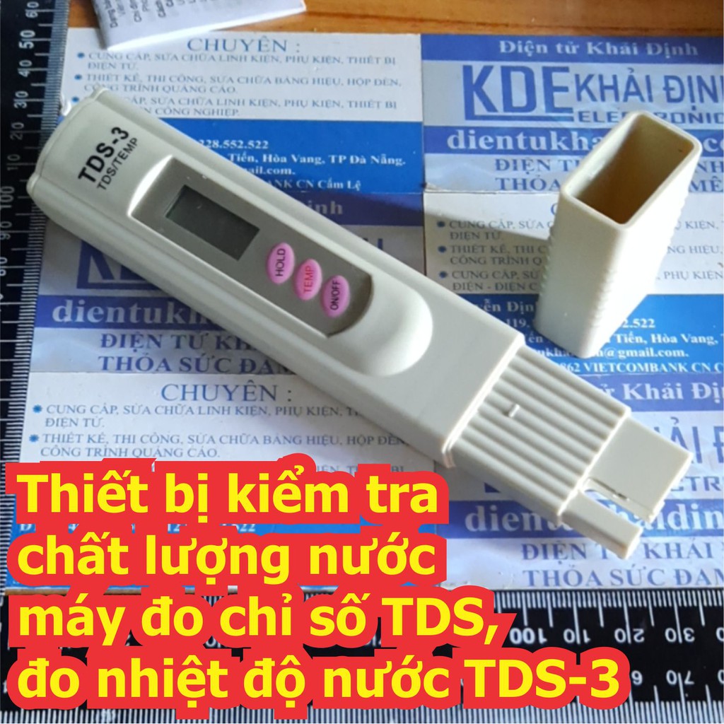 Thiết bị kiểm tra chất lượng nước máy đo chỉ số TDS, đo nhiệt độ nước TDS-3 kde6498