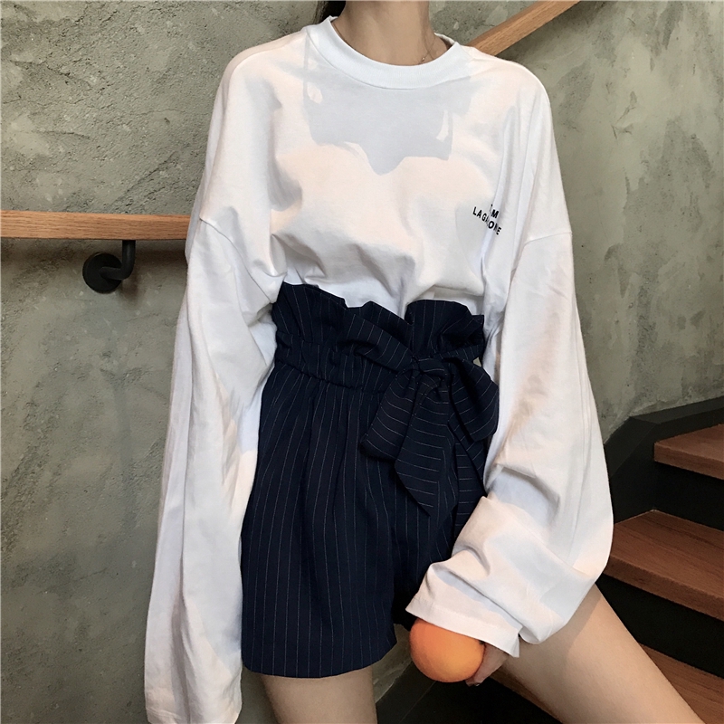 Áo Thun Tay Dài Dáng Rộng Thời Trang Mùa Thu Cho Nữ