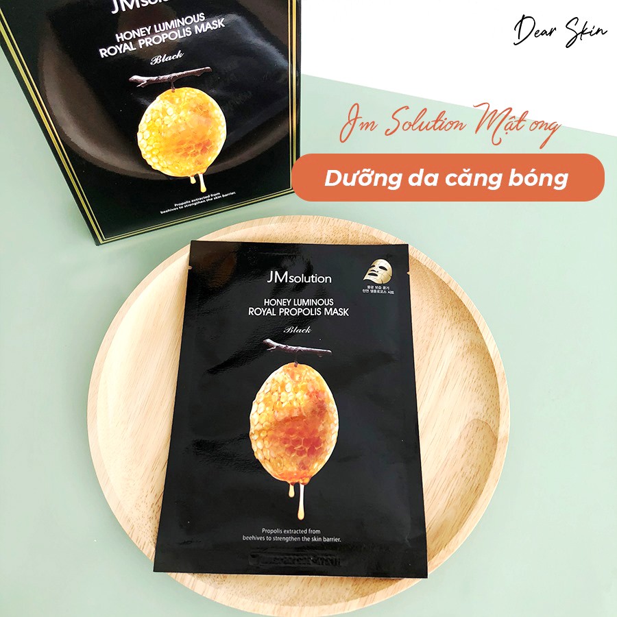 Mặt nạ JM Solution Honey Luminous Royal Propolis Mask chiết xuất từ mật ong 25ml x 10 [1 Hộp]