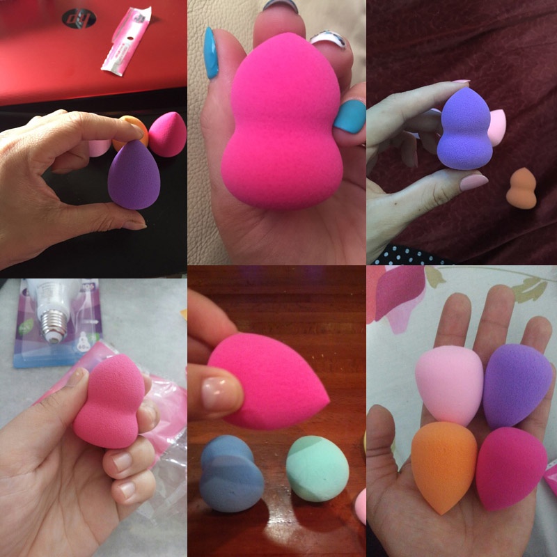 Set 4 Mút Tán Kem Nền Trang Điểm Có Thể Sử Dụng Ướt Và Khô