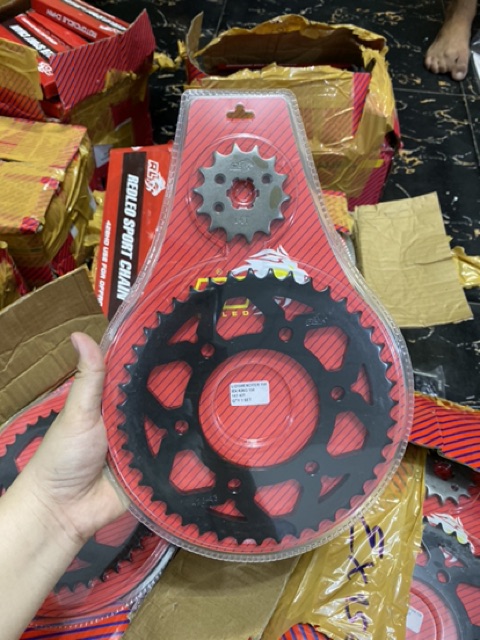 Nhông sên dĩa Redleo : Ex150/Raider/Satria/Wave/Sirus/Winner...