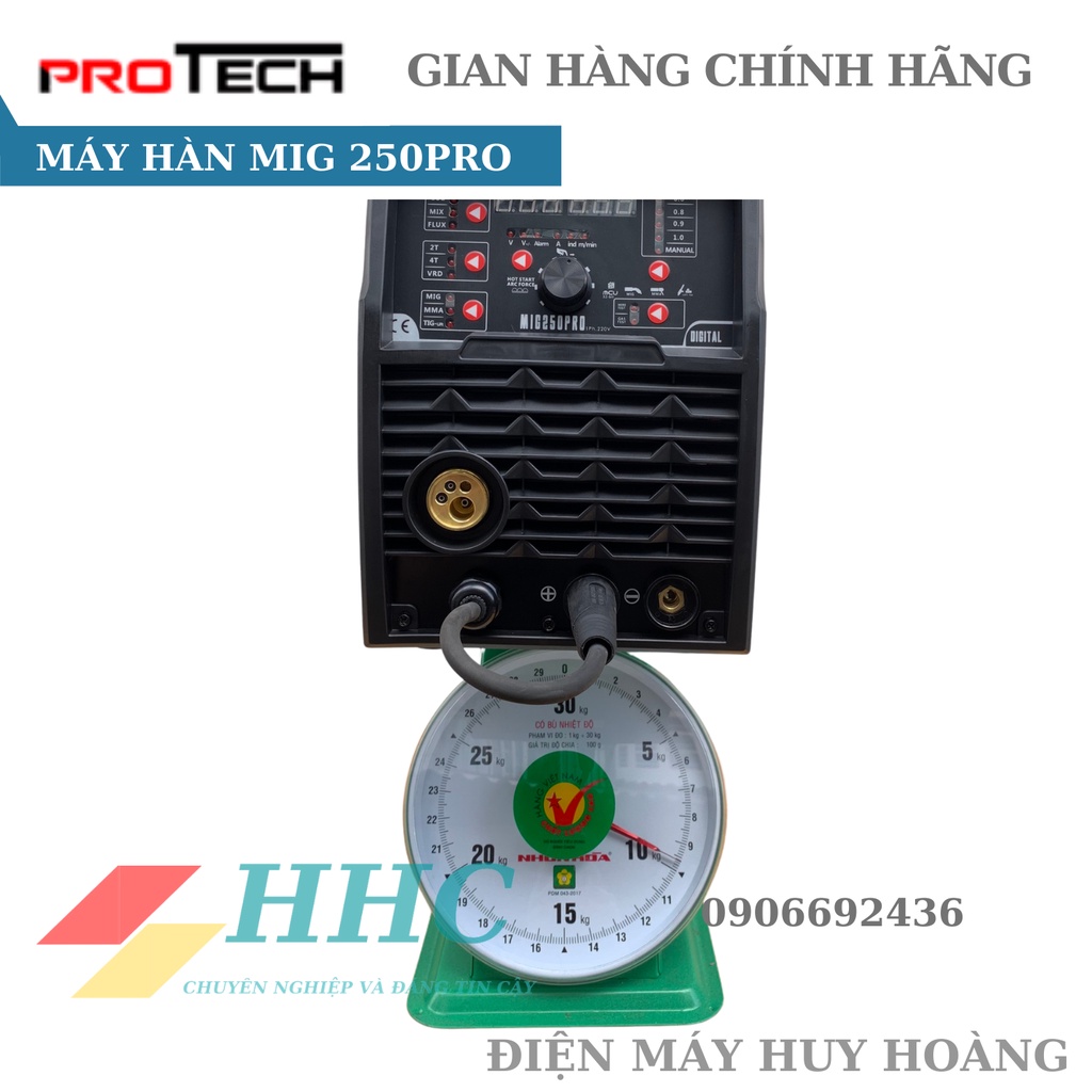 Máy hàn MIG không sử dụng khí 5 chức năng MIG 250Pro Protech thương hiệu - Tặng kèm 12 món quà, hàn mig chuyên nghiệp