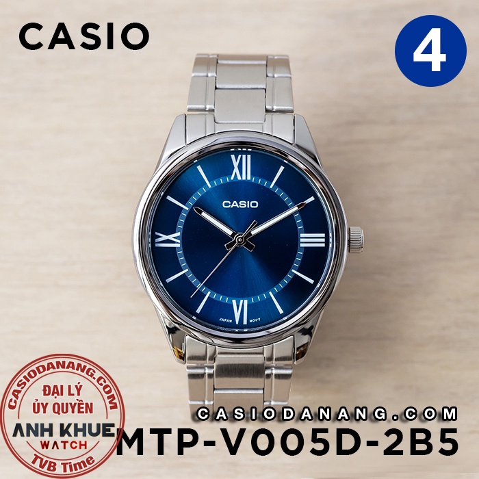 Đồng hồ nam dây kim loại Casio chính hãng Anh Khuê MTP-V005 Series (40mm)