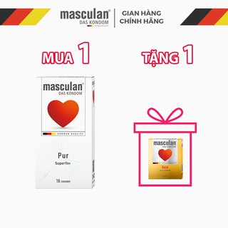 [MUA 1 TẶNG 1]Bao cao su Masculan SỐ 1 TẠI ĐỨC-Dòng PUR siêu mỏng-Duy nhất tại GIAN HÀNG CHÍNH HÃNG Masculan Việt Nam