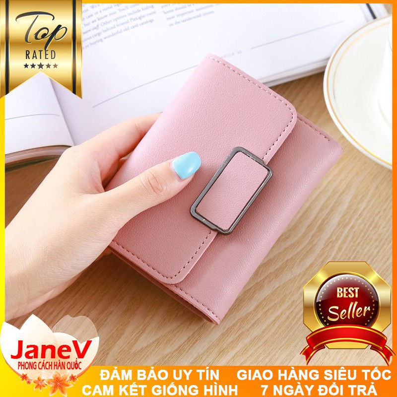 Ví Nữ Mini Ngắn Cầm Tay Khóa Vuông Phong Cách Hàn Quốc TVNN176