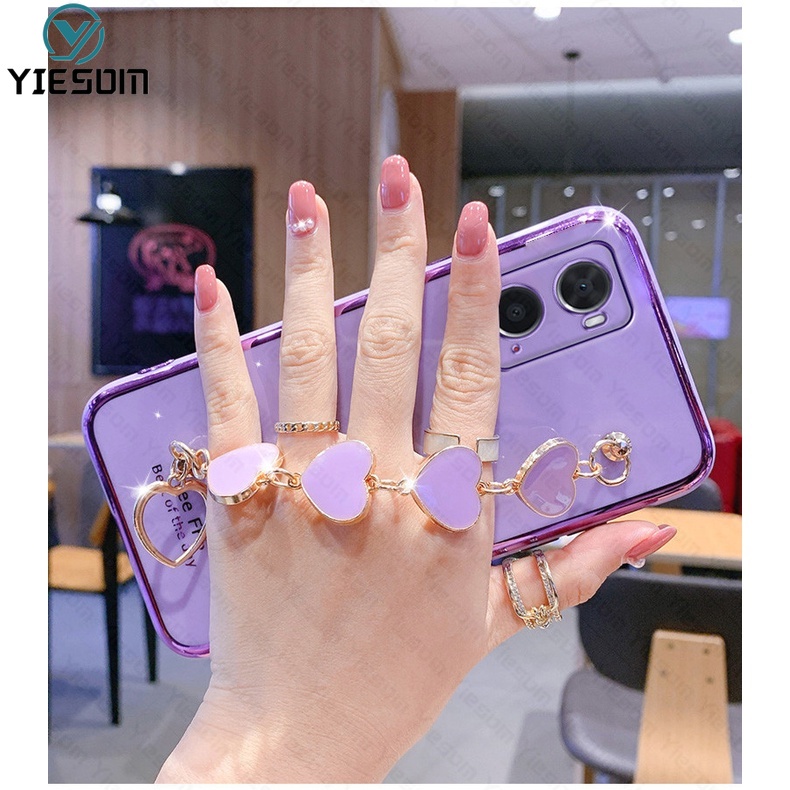 Ốp Điện Thoại Có Dây Đeo Tay Sang Trọng Cho OPPO A16 A16K A15 A15S A76 A94 A74 A54 A55 A93 A73 4G A53 A33 2020