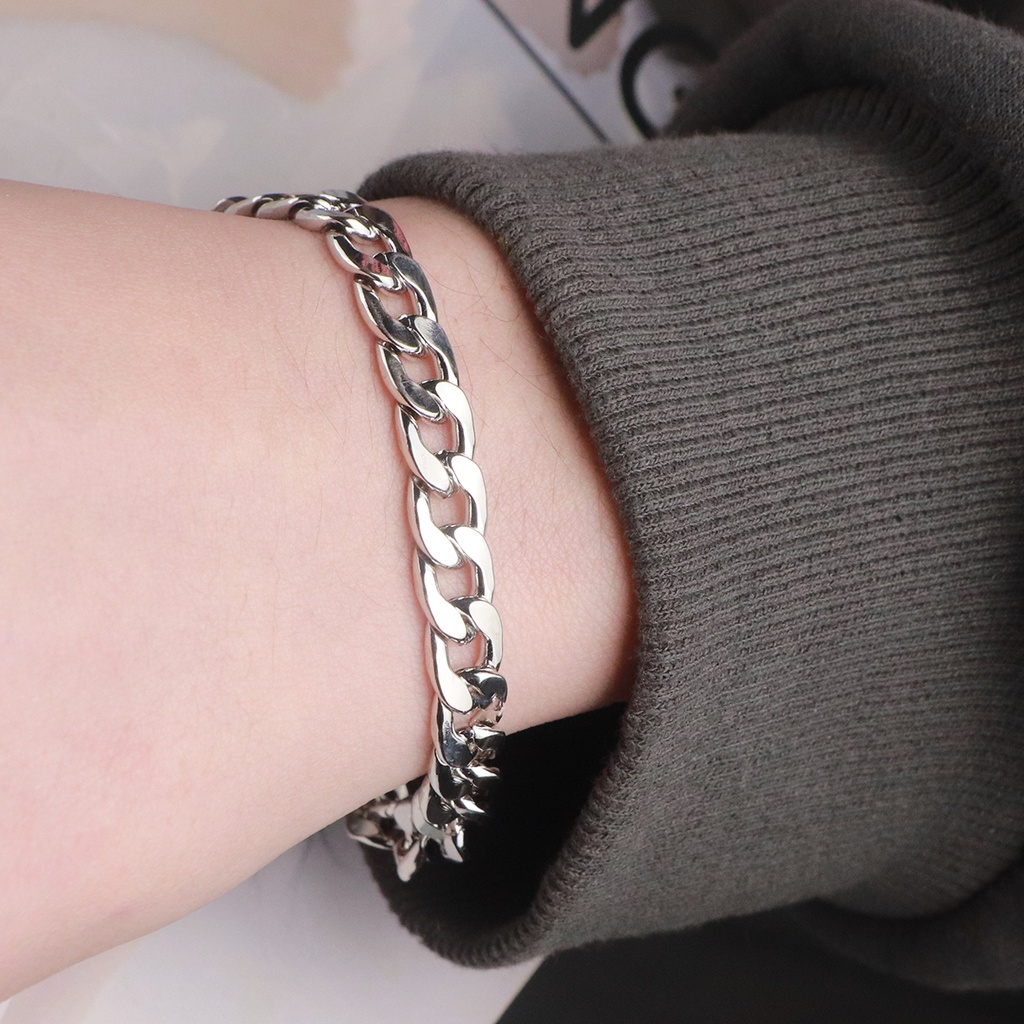 Vòng Tay Chất Liệu Thép Titan Thiết Kế Đơn Giản Phong Cách Retro