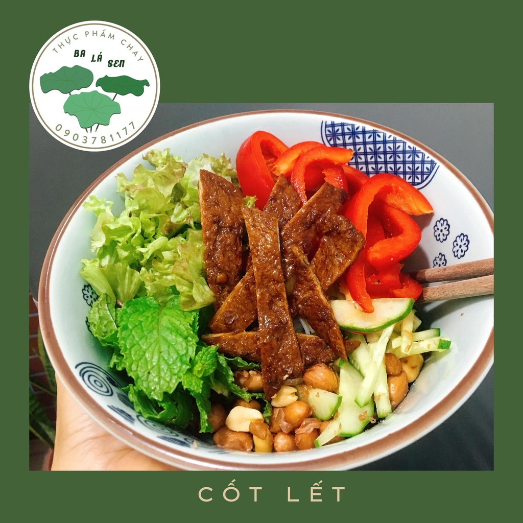 Sườn cốt lết chay Ba Lá Sen chế biến sẵn.