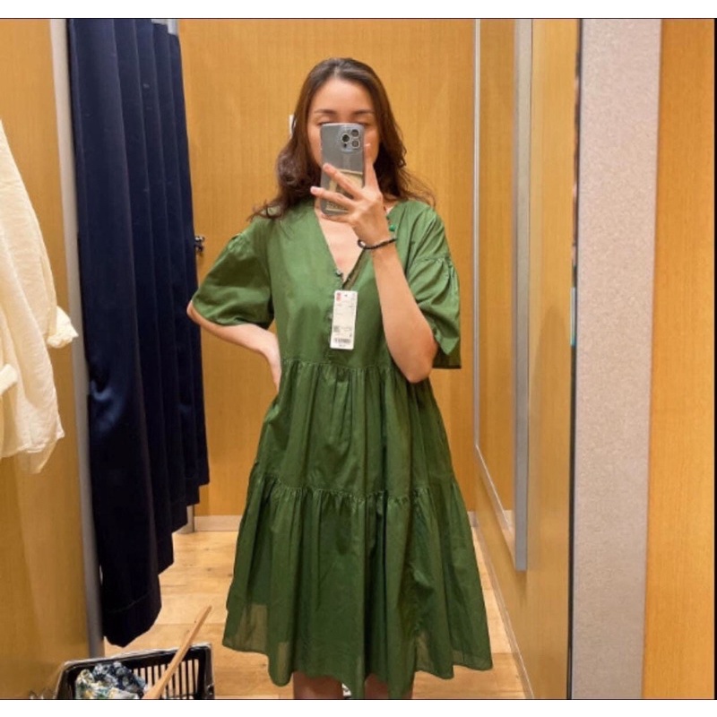 Váy xanh uniqlo xs, s, m