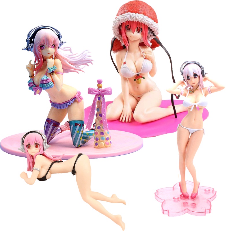 Super sonico bikini anime Gợi Cảm Mô Hình Super sonico Bằng pvc Sưu Tập Đồ Bơi Sưu Tầm