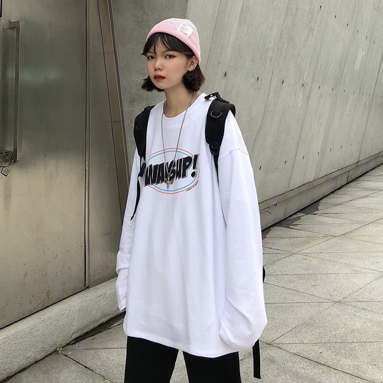 Áo thun tay dài form rộng Yinxx, áo sweater Unisex SW13