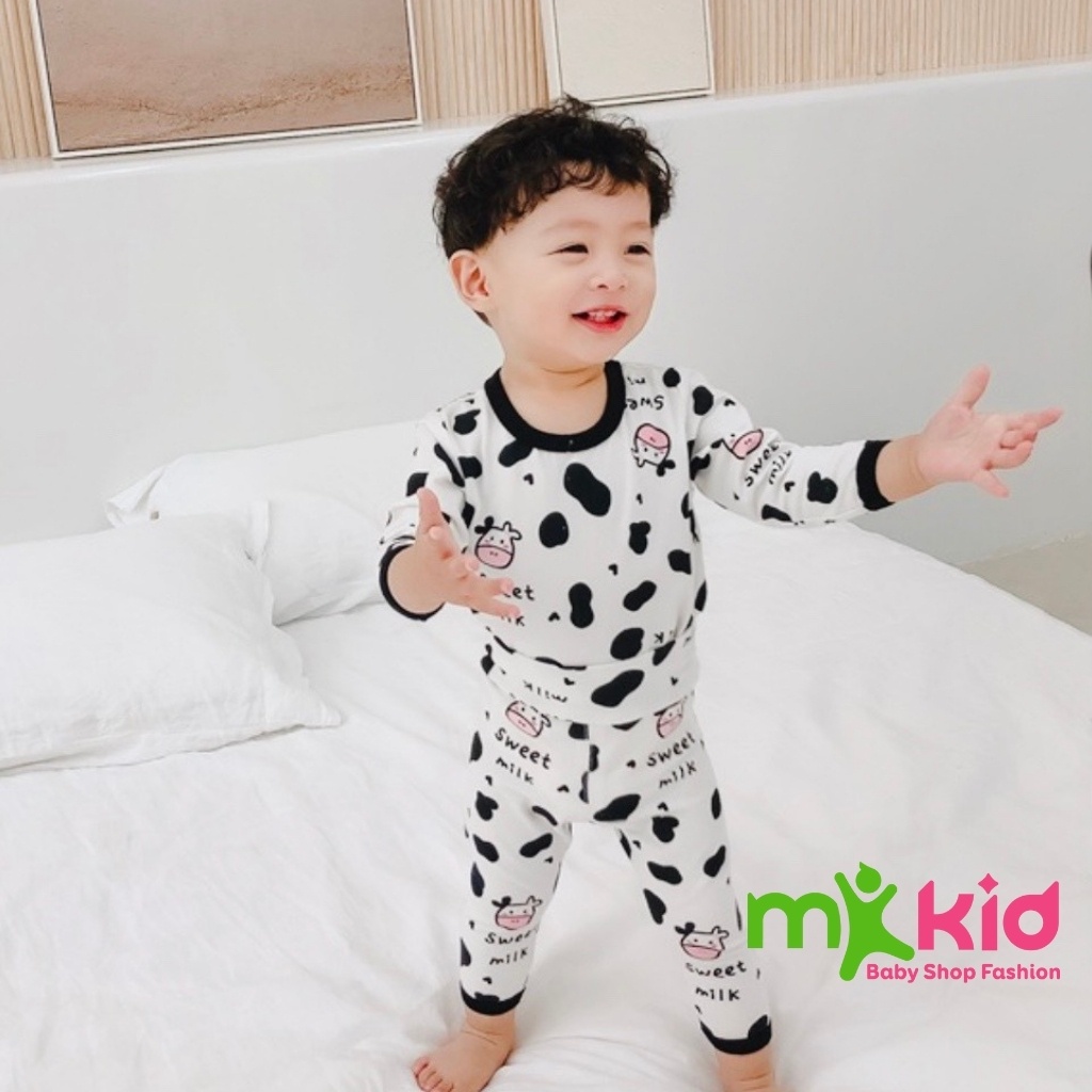 Bộ Thu Đông Dài Tay Cho Bé Bộ Cotton Dài Tay Minky Mom Cho Bé Trai Bé Gái Với Họa Tiết Siêu Dễ Thương