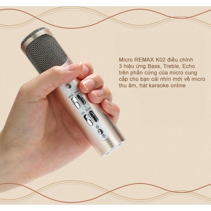 Micro thu âm + hát karaoke dành cho điện thoại Remax K02