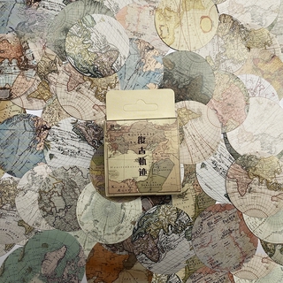 Suuuny 46 Sticker Miếng Dán Trang Trí Nhật Kí Theo Phong Cách Retro