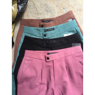 Quần Baggy Vải Cúc Lệch