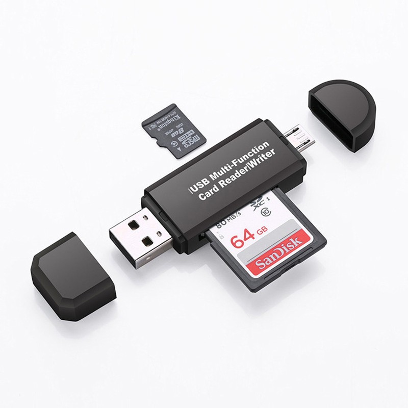 Đầu đọc thẻ Micro SD/SD chuyển đổi từ Micro USB OTG sang USB 2.0