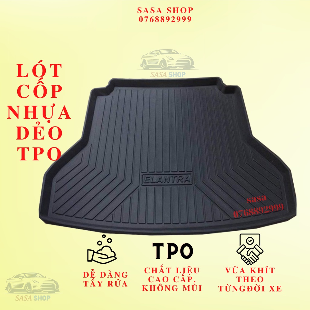 Lót cốp Elantra 2016 - 2018 - nhựa TPO cao cấp, chính hãng