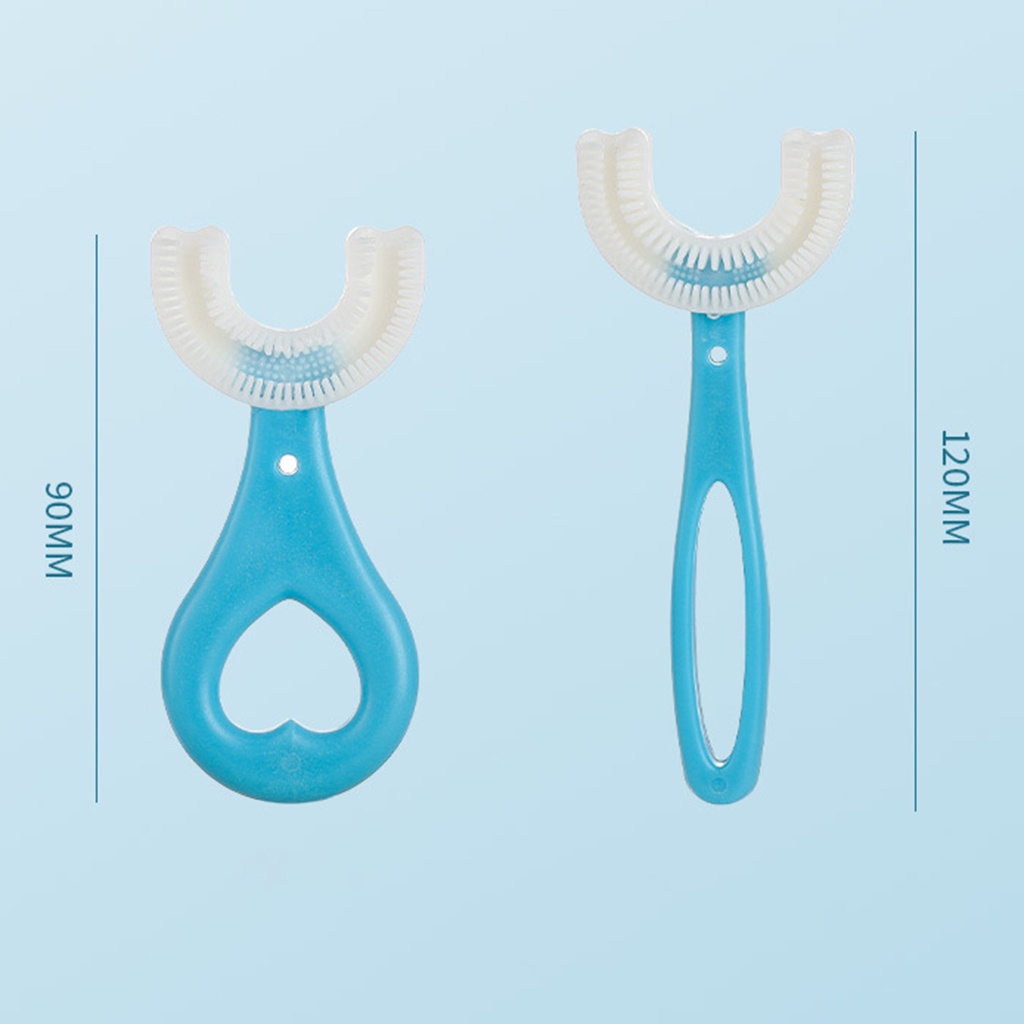 [Hàng mới về] Bàn chải đánh răng chữ U cầm tay cho bé 2-6 tuổi