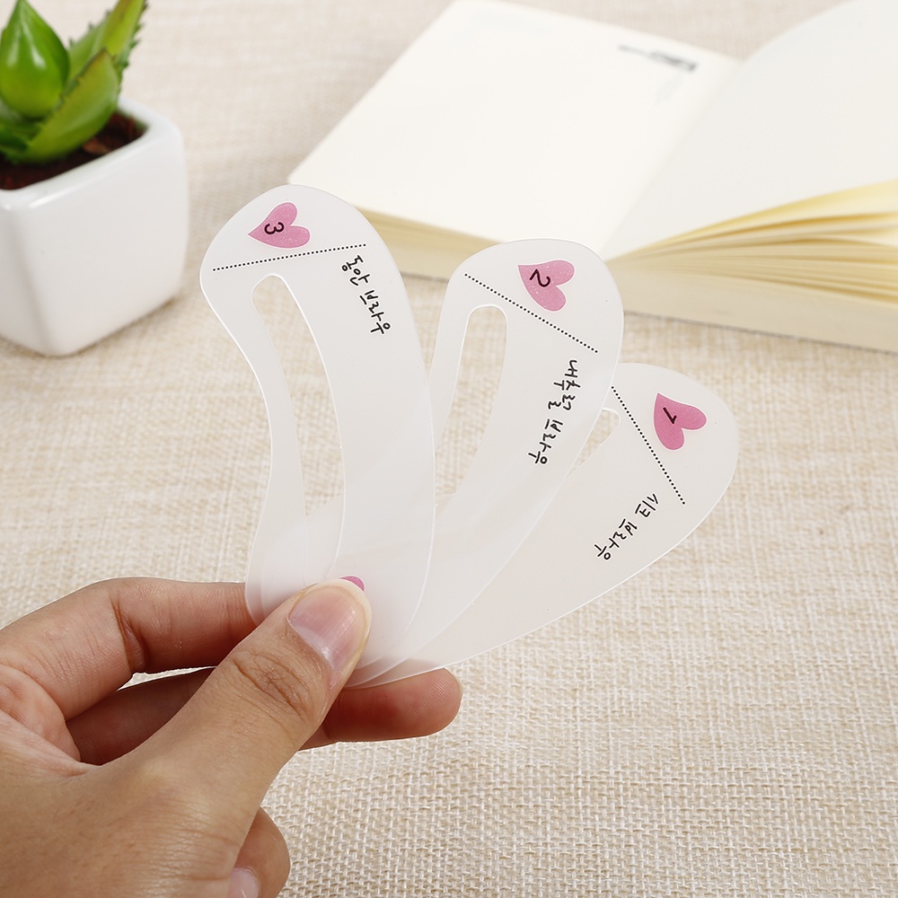 Set 3 Khuôn Vẽ Lông Mày Diy Có Thể Tái Sử Dụng Tiện Lợi