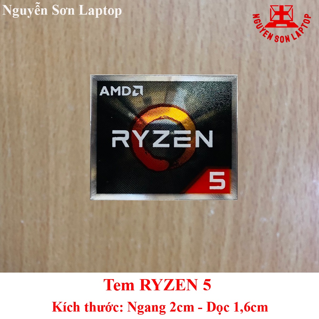 💥 Tem dán Sticker AMD RYZEN 3/ 5/7 Thay Tem Máy Tính - Tem Laptop