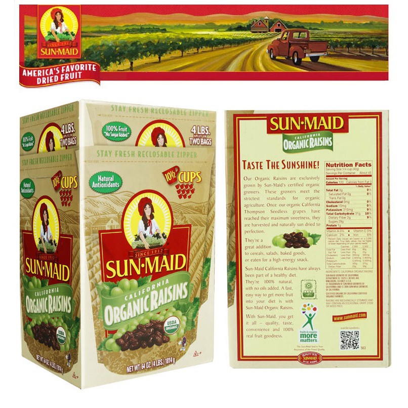 Nho khô Sunmaid Organic raisins 907g