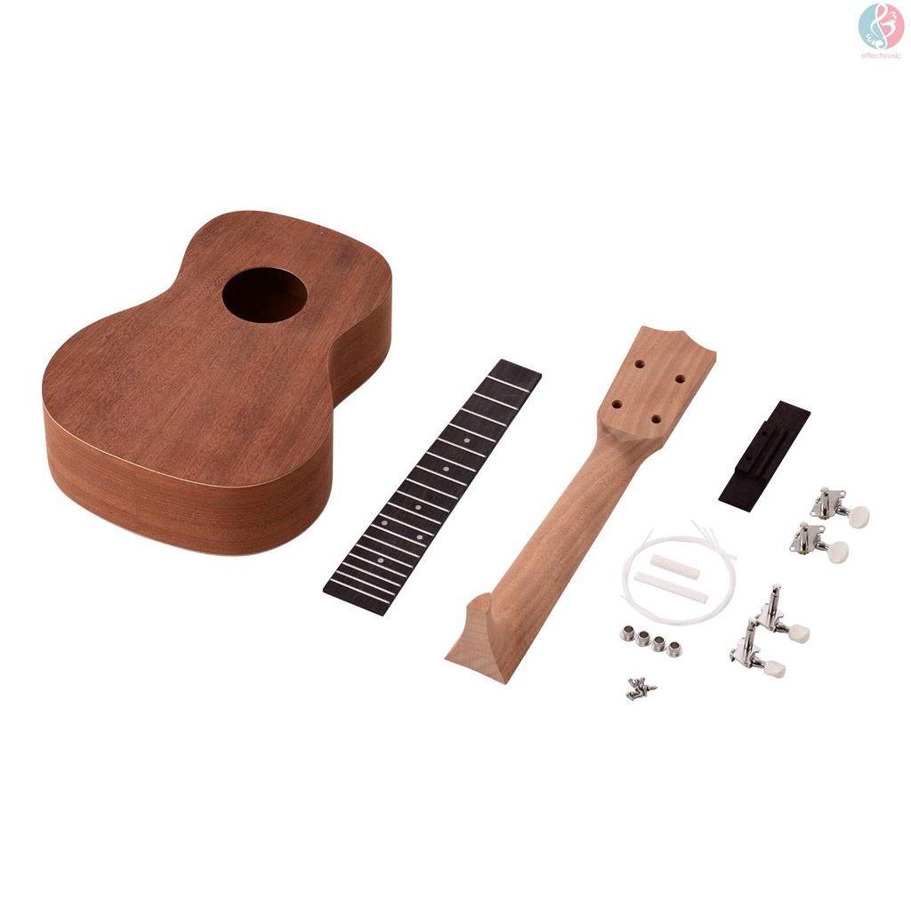 Bộ Dụng Cụ Chỉnh Dây Đàn Ukulele Bằng Gỗ Trơn 21 Inch Diy