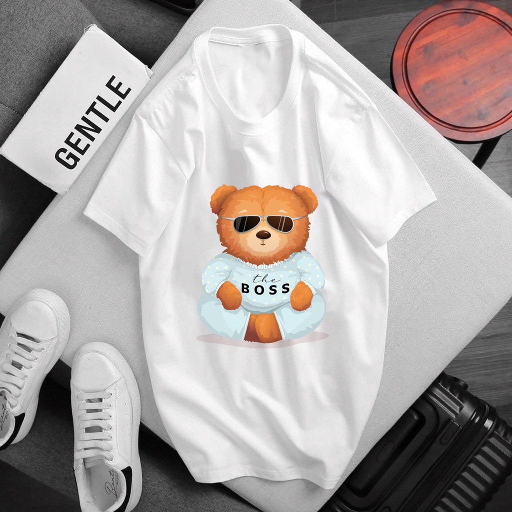 Áo thun cotton da cá in hình chú gấu teddy siêu cute ,giá siêu hạt dẻ - ms3