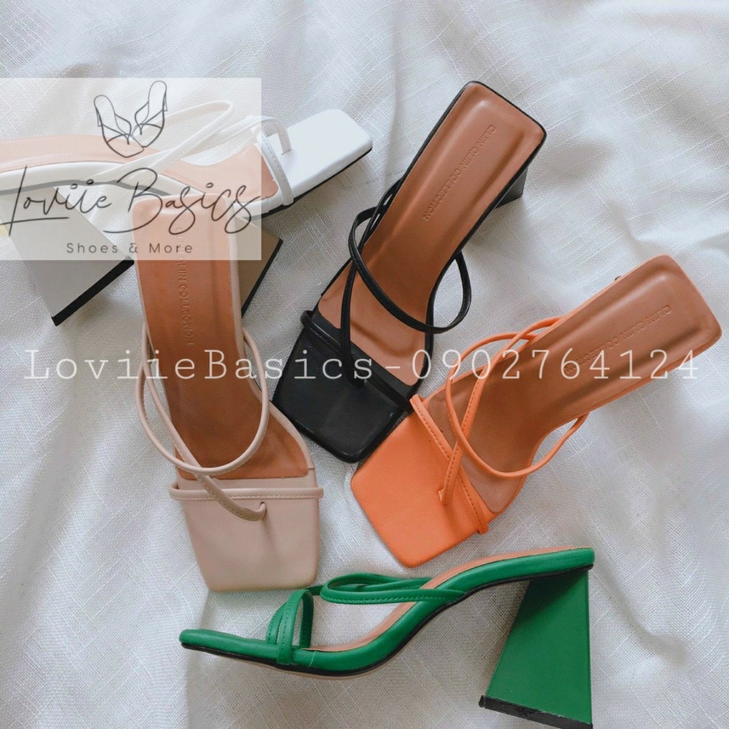 GUỐC NỮ LOVIIE BASICS - DÉP CAO GÓT QUAI NGANG DÂY MẢNH - D220308