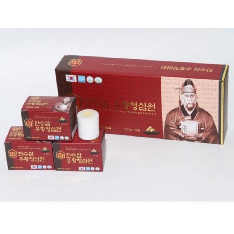[ Chính Hãng ] An Cung Thanh Tâm Hoàn Hansusam Hàn Quốc, Hộp 5 Viên * 3.75g, Ngừa Tai Biến, Đột Quỵ, Ổn Định Huyết Áp