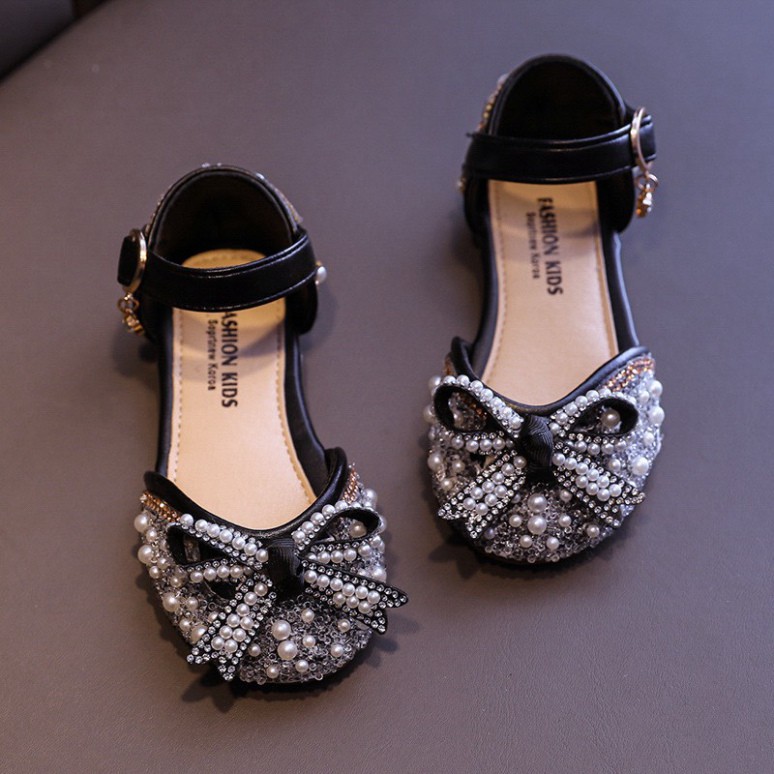 Giày Sandal Công Chúa Hàng Quảng Châu Cao Câp  Đính Cườm Sang Chảnh ( Bao Chất) (K213)