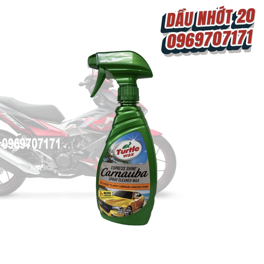 [Combo] Chai xịt làm bóng sơn xe Turtle Wax Express Shine 473ml + khăn lau xe cao cấp - phụ kiện ô tô
