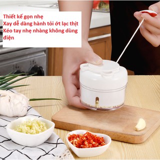 Máy Xay Tỏi Ớt Cầm Tay Mini Đa Năng Thế Hệ Mới Tiện Dụng Có Dây Kéo